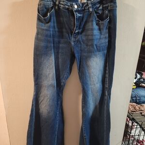 KanCan Women's Flare Jeans in Classic Blue